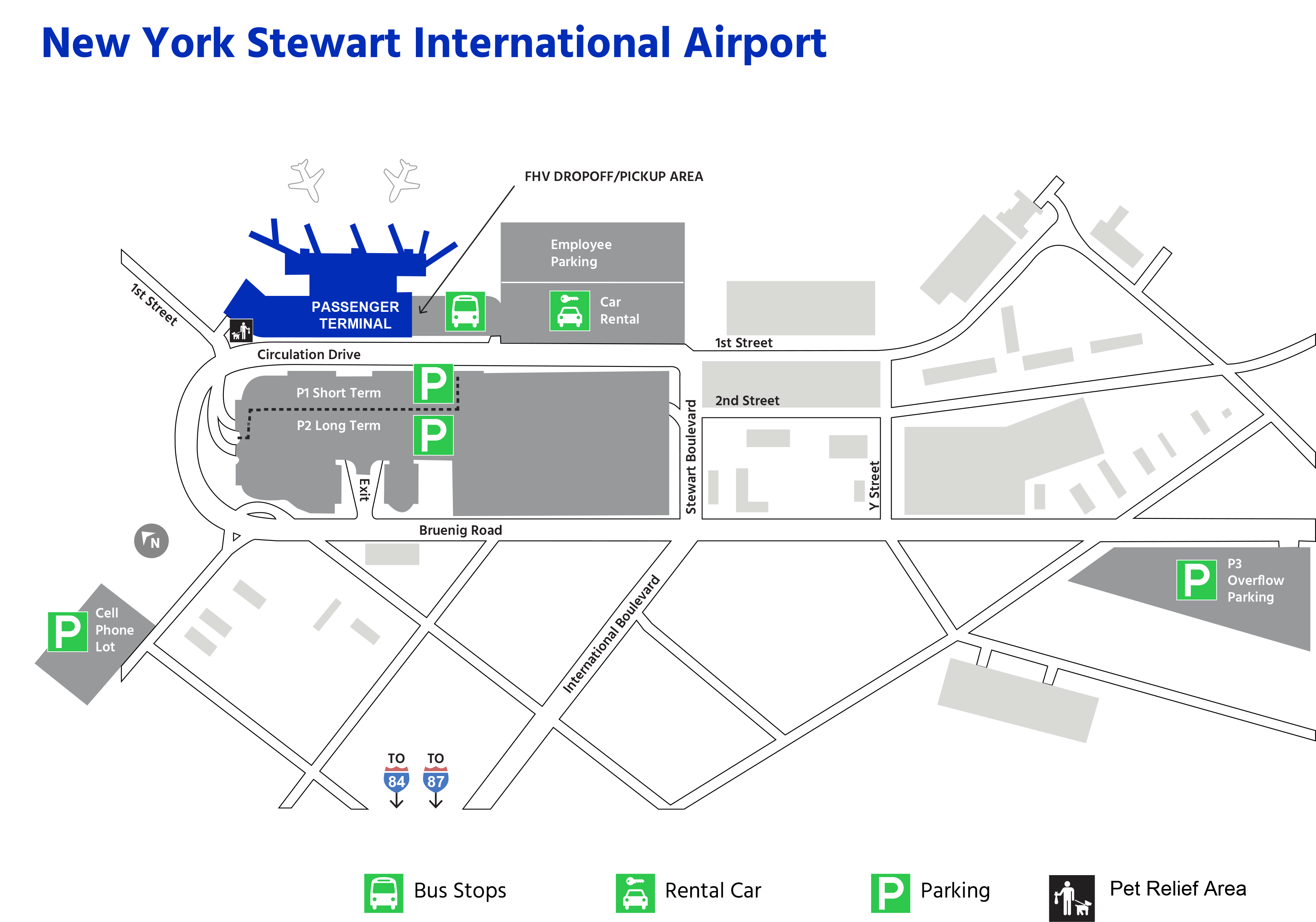 international airport map